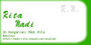 rita madi business card